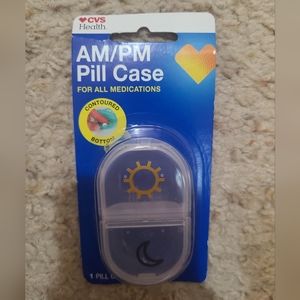 Pill case with sections for AM/PM